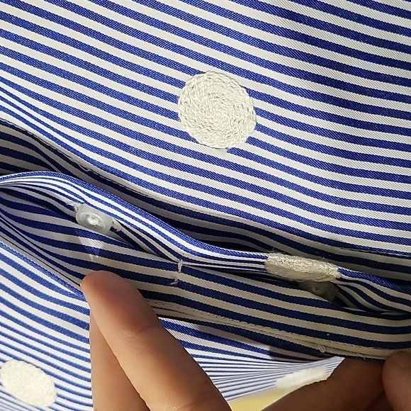 KARL LAGERFELD PINSTRIP POLKA DOT DRESS - Picture 6 of 11